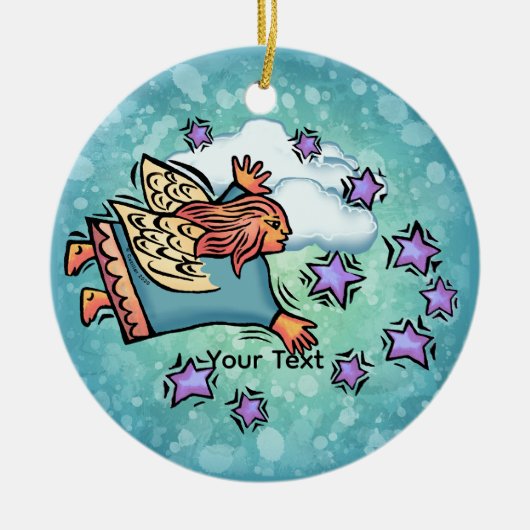 Flying Fairy  Keramisch Ornament (Voorkant)