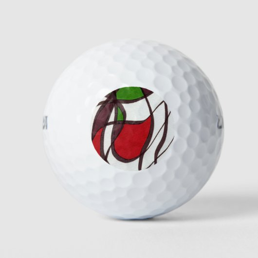 "Flying Fish" Abstracte Custom Wilson Golf Bal (Voorkant)