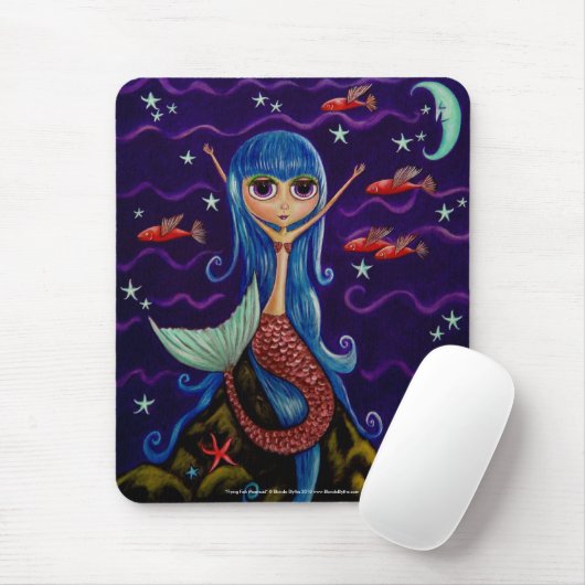 Flying Fish Mermaid Mousepad Muismat (Met muis)