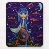 Flying Fish Mermaid Mousepad Muismat (Voorkant)