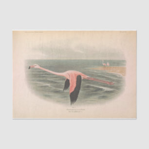 Flying Flamingo Bird Ephemera Decoupage Tissuepapier