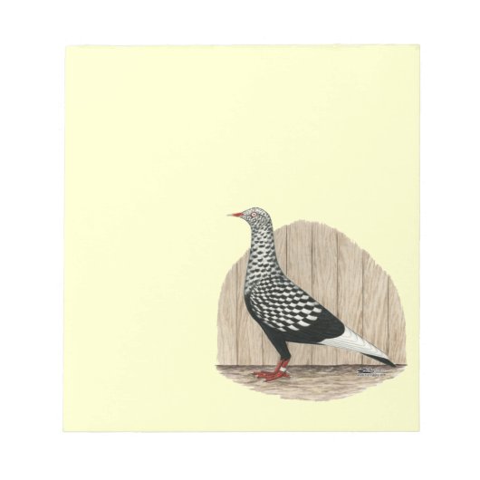 Flying Flight Black Teager Pigeon Notitieblok (Voorkant)