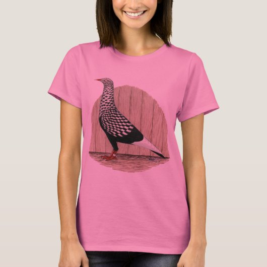 Flying Flight Black Teager Pigeon T-shirt (Voorkant)