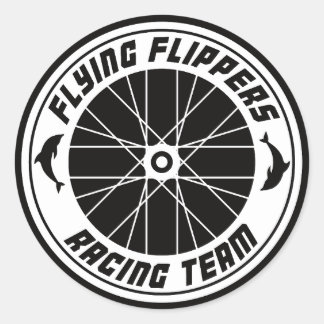 Flying Flippers Racing - Aufkleber Rund Ronde Sticker