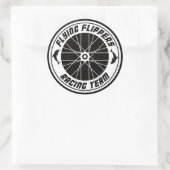 Flying Flippers Racing - Aufkleber Rund Ronde Sticker (Tas)