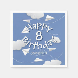 flying folded paper airplanes birthday servet