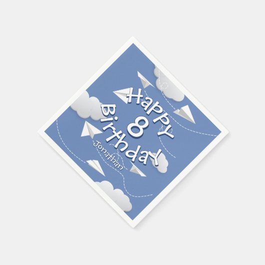 flying folded paper airplanes birthday servet (Hoek)