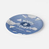 flying folded paper airplanes childrens birthday papieren bordje (Gekanteld)