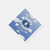 flying folded paper airplanes childrens birthday servet (Hoek)