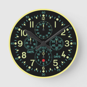 "Flying Fortress" Vliegtuig Clock Ronde Klok