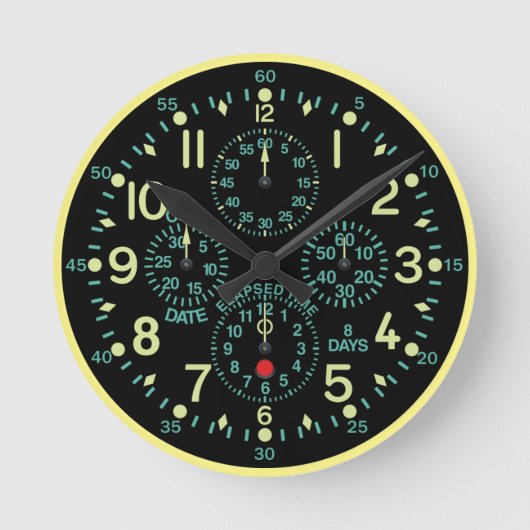 "Flying Fortress" Vliegtuig Clock Ronde Klok (Voorkant)