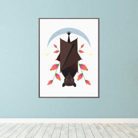 Flying Fox 24x32 Stretched Canvas Giclée Print (Insitu (Houten vloer))