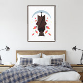 Flying Fox 24x32 Stretched Canvas Giclée Print (Insitu (Slaapkamer))
