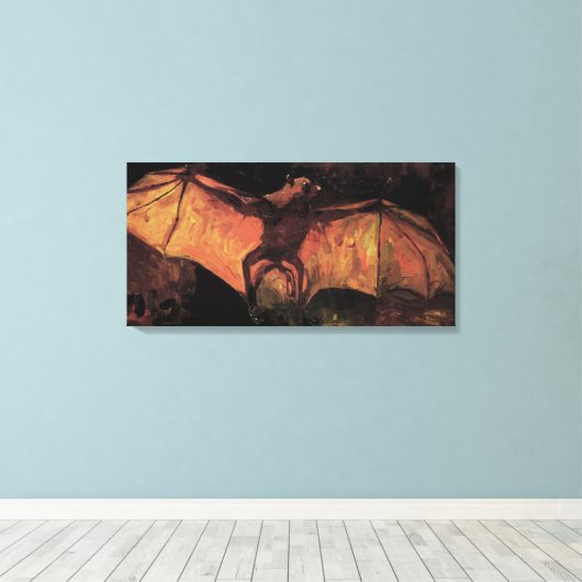 Flying Fox Bat door Vincent van Gogh Canvas Afdruk (Insitu (Houten vloer))