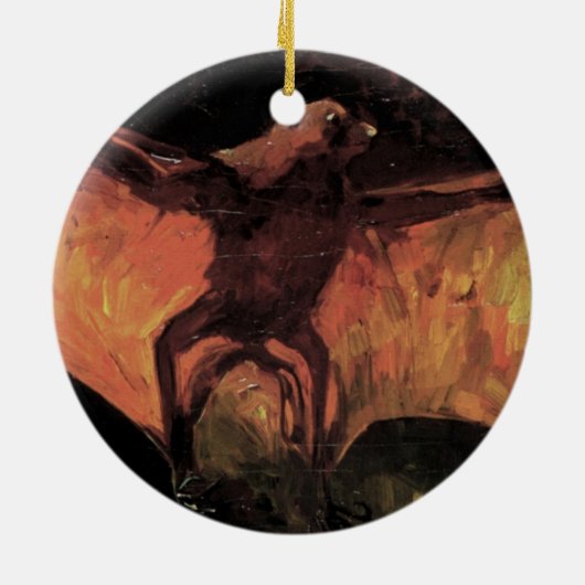 Flying Fox Bat door Vincent van Gogh Keramisch Ornament (Achterkant)