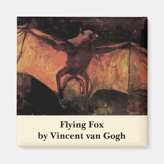 Flying Fox Bat door Vincent van Gogh Magneet (Voorkant)