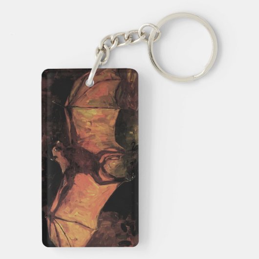 Flying Fox Bat door Vincent van Gogh Sleutelhanger (achterkant)