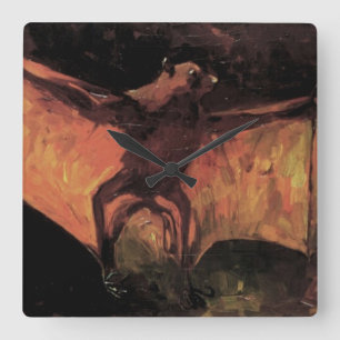 Flying Fox Bat door Vincent van Gogh Vierkante Klok