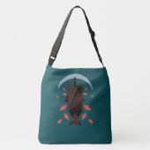 Flying Fox Blauwgroen crossbody tas (2 maten) (Achterkant)