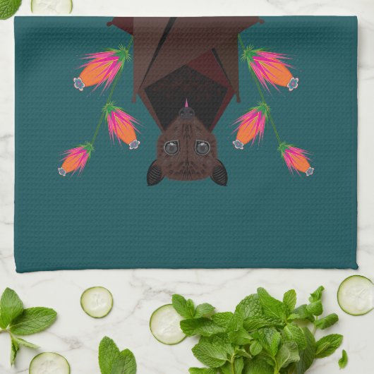 Flying Fox Blauwgroen keukenhanddoek (Gevouwen)