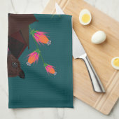 Flying Fox Blauwgroen keukenhanddoek (Quarter Fold)