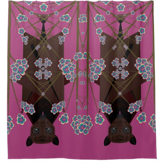 Flying Fox Boysenberry Douchegordijn (Voorkant)