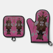 Flying Fox Boysenberry Ovenwant & Pannenlap Set (Voorkant)