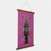 Flying Fox Boysenberry Wood Bovenkant tapijt Hangend Wandkleed (Gebogen)