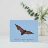 Flying Fox fruitbat of Subic Bay Briefkaart (Staand voorkant)