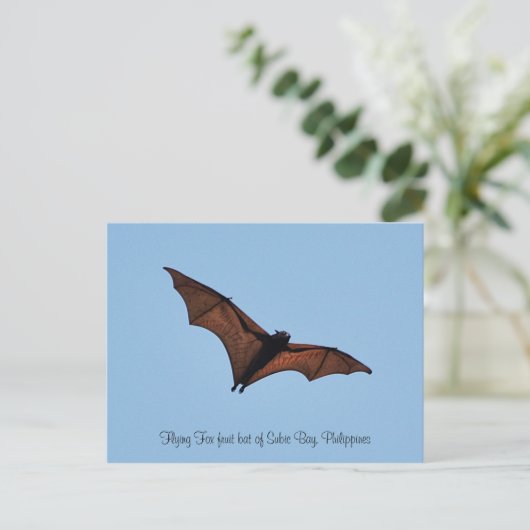 Flying Fox fruitbat of Subic Bay Briefkaart (Staand voorkant)