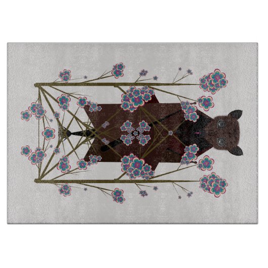 Flying Fox Glass Cutting Board 15x11 Snijplank (Voorkant)