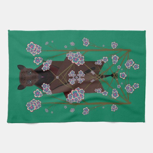 Flying Fox Jade Keukenhanddoek (Horizontaal)