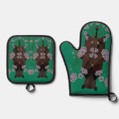 Flying Fox Jade Ovenwant & Pannenlap Set (Voorkant)