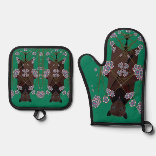 Flying Fox Jade Ovenwant & Pannenlap Set (Voorkant)