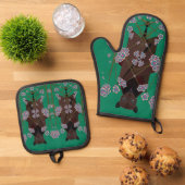 Flying Fox Jade Ovenwant & Pannenlap Set (Top down)