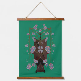 Flying Fox Jade Wood Topped Tapestry Hangend Wandkleed