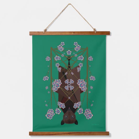 Flying Fox Jade Wood Topped Tapestry Hangend Wandkleed (Voorkant)