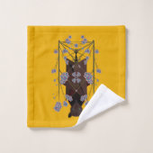 Flying Fox Mosterd Badhanddoek Set Bad Handdoek (Wasdoekje)