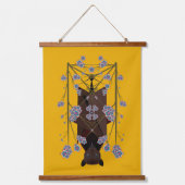 Flying Fox Mosterd Hout Topped Tapestry Hangend Wandkleed (Voorkant)