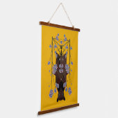 Flying Fox Mosterd Hout Topped Tapestry Hangend Wandkleed (Gebogen)