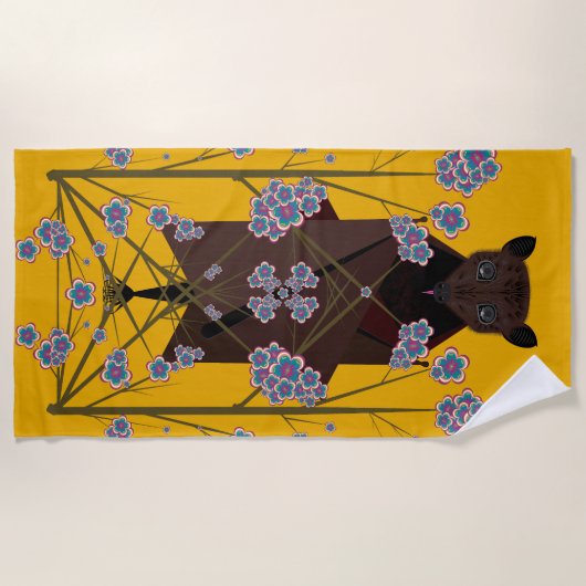 Flying Fox Mosterd Strandlaken (Voorkant)