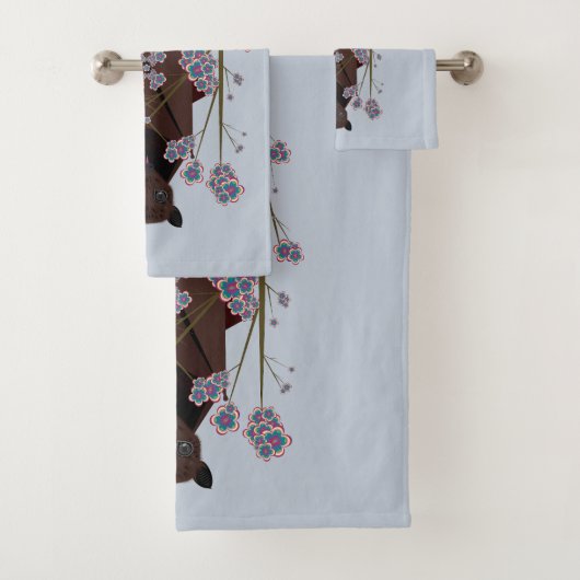 Flying Fox Sky Blue Bath Towel Set Bad Handdoek (Insitu)