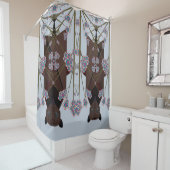 Flying Fox Sky Blue Douchegordijn (In situ)