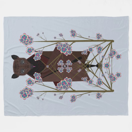 Flying Fox Sky Blue Fleece Blanket (3 grootten) (Voorkant (Horizontaal))
