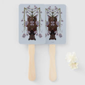 Flying Fox Sky Blue Hand Fans Handwaaier (Voorkant en achterkant)