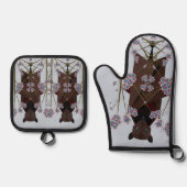 Flying Fox Sky Blue Ovenwant & Pannenlap Set (Voorkant)