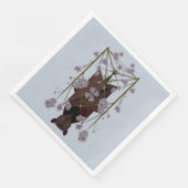 Flying Fox Sky Blue Paper Napkins Servet (Hoek)