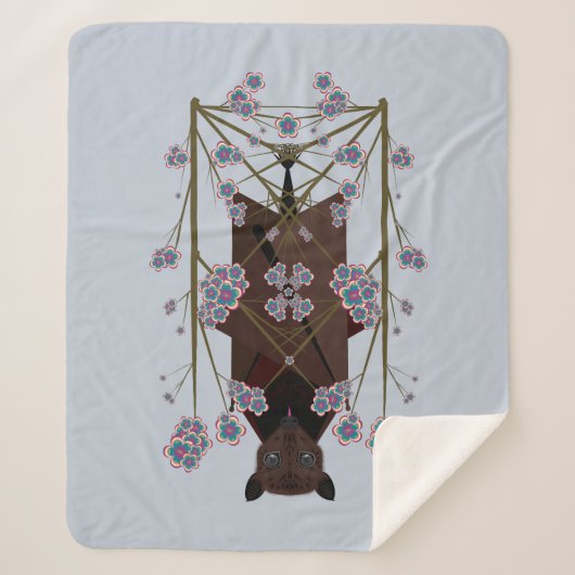 Flying Fox Sky Blue Sherpa Blanket (3 grootten) Sherpa Deken (Voorkant)