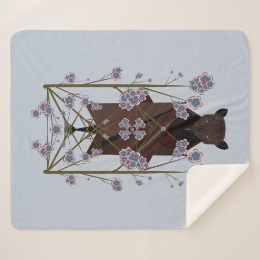 Flying Fox Sky Blue Sherpa Blanket (3 grootten) Sherpa Deken (Voorkant (horizontaal))