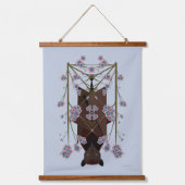 Flying Fox Sky Blue Wood Bovenste Tapestry Hangend Wandkleed (Voorkant)